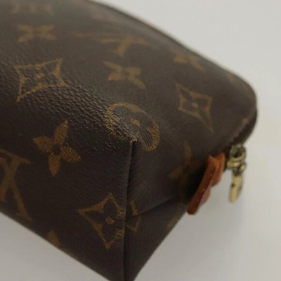 LOUIS VUITTON Monogram Pochette Cosmetic PM Cosmetic Pouch M47515 LV Auth 128419 - Picture 4 of 16